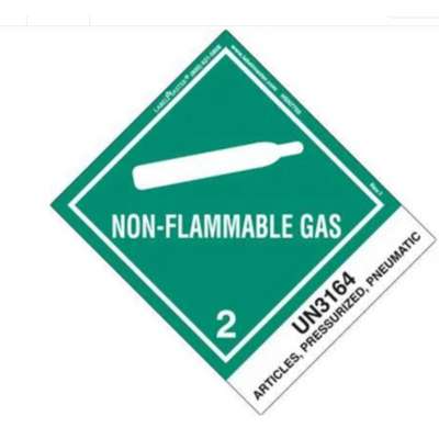 UN3164 Non Flammable Gas Label